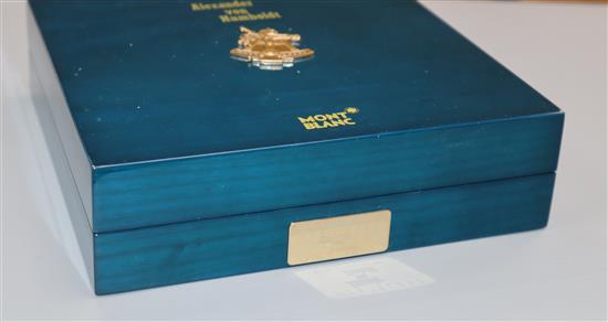 A Mont Blanc Alexander Von Humboldt limited edition box and outer packaging (67 of 888), pen not included